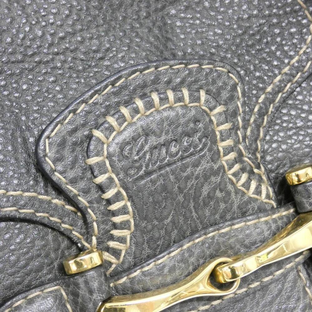 GUCCI Gray Horsebit Shoulder Bag - Picture 6 of 10